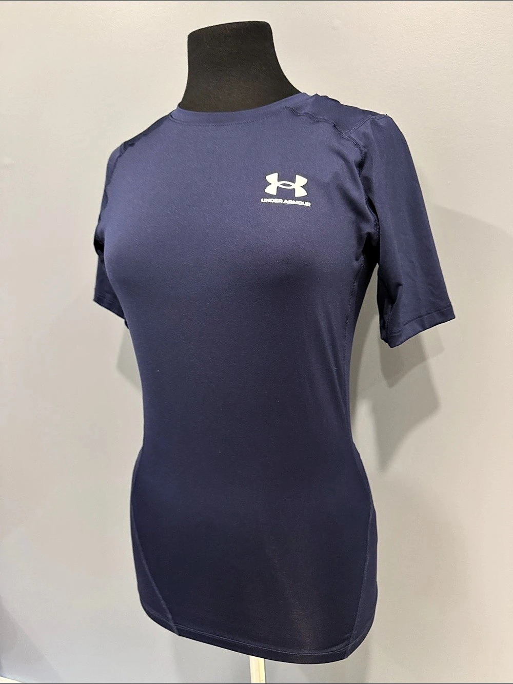 Under Armour HeatGear Compression Short Sleeve Shirt Blue Medium
